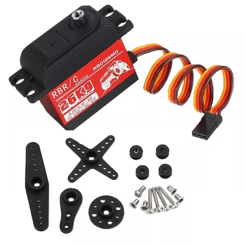 

RBR / C RB0126MG-W High Torque 26KG Metal Gear Climbing Car Waterproof Steering Gear Model Toy Car Accessories