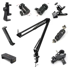 Tripod-Accessories Ring-Light Phone-Clip Tablet-Stand-Bracket Ball-Head Led-Selfie-Lamp