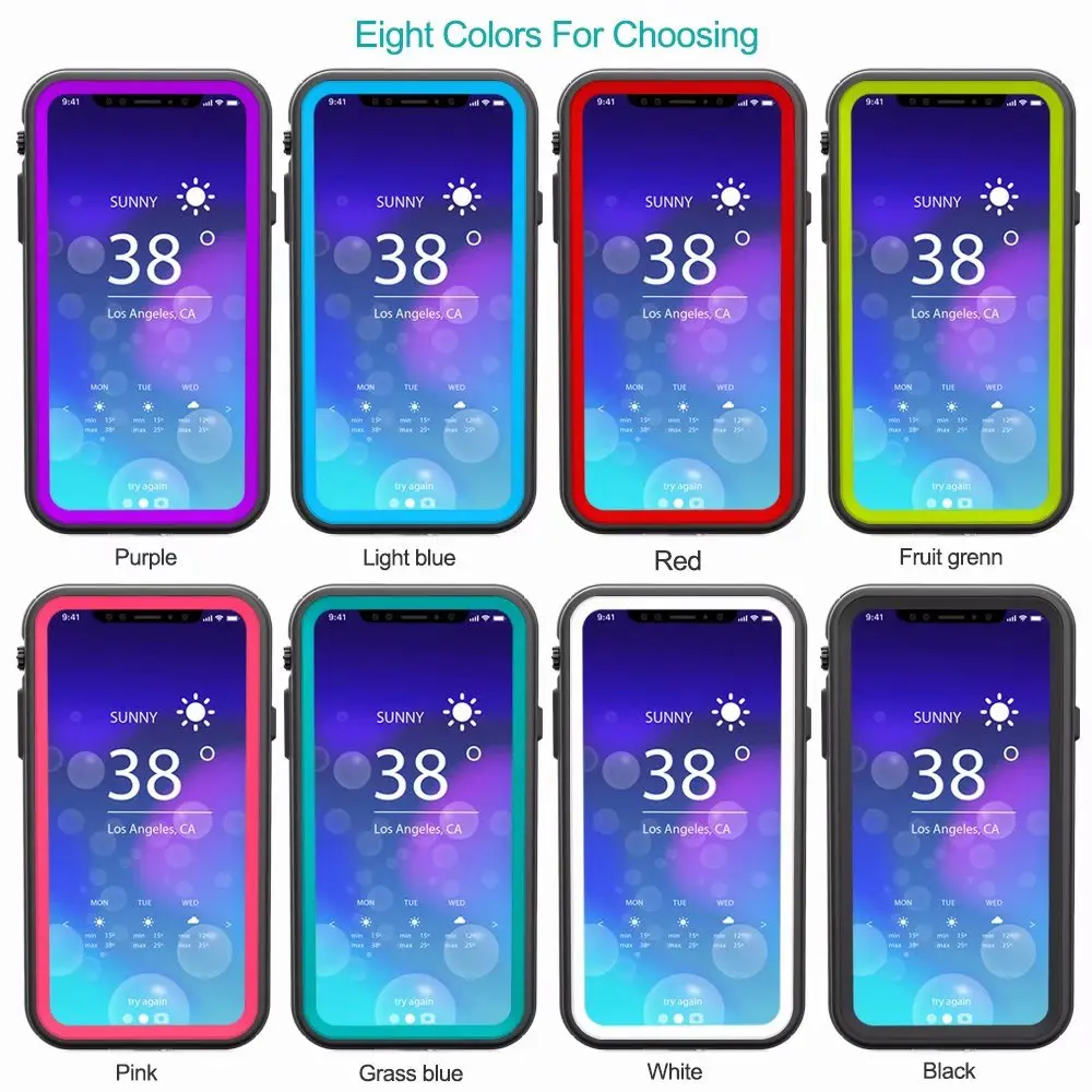 Для IPhone X XS Max XR чехол Red Pepper точка плюс прозрачный чехол-накладка IP68 Водонепроницаемый для подводного плавания Чехол-Броня из ПК+ ТПУ чехол