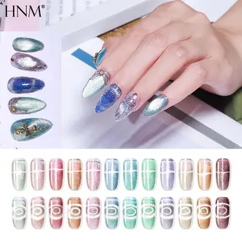 

HNM Gel Polish Soak Off Galaxy Platinum Cat Eye Nail Varnish Primer UV LED Gel Nail Polish Salon Manicure 8ML