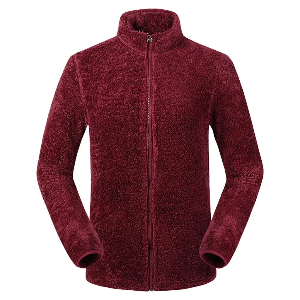 Abrigos mujer invierno chaqueta hombre осенне-зимнее уличное утепленное флисовое спортивное пальто на молнии со стоячим воротником
