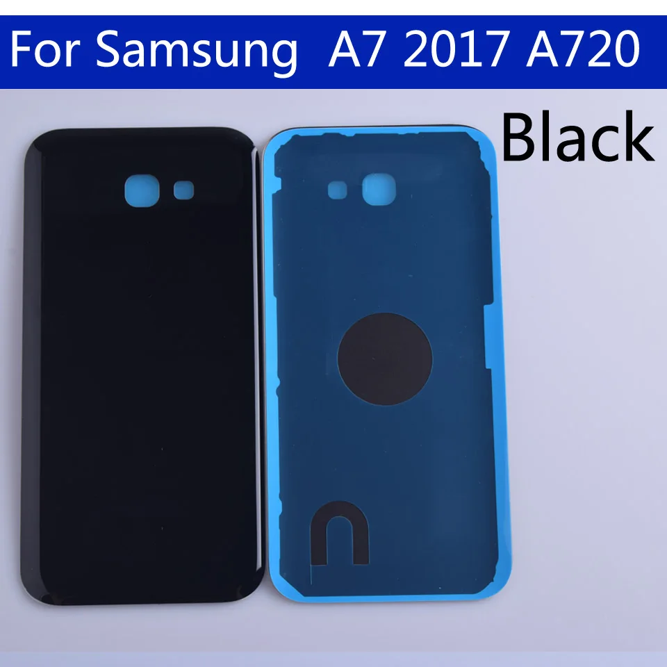 A720 для Samsung Galaxy A7 A720 A720F SM-A720F Корпус Крышка батарейного отсека задняя крышка задняя дверь Шасси Корпус Замена