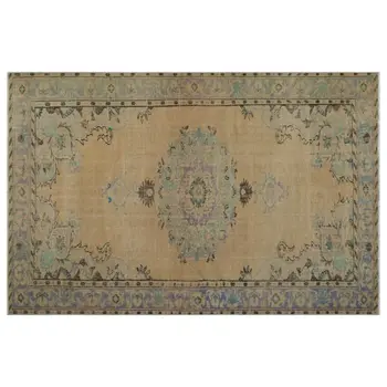 

Handmade Beige Vintage English English Area Rug 188x283 Cm-6'2''X9'3''