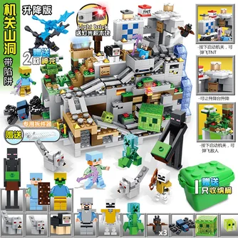 

Cave Citys minecraftinglys Building Blocks Compatible with ededinglys Aminal Alex Action 2020 Figures Brick Toys Children gift