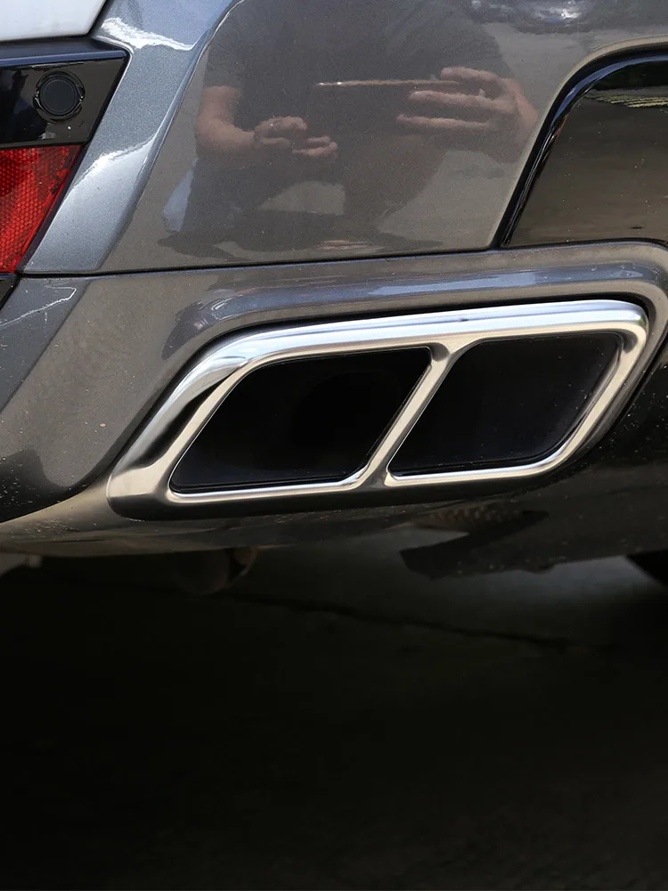 Für Land Rover Range Rover Sport 2018-20 Edelstahl Schwarz/Silber Auto Auspuffrohr Schwanz Kehle Abdeckung dekoration Zubehör – Detail 4