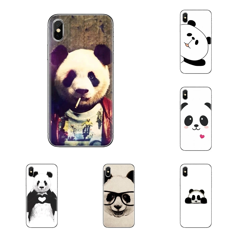 Для iPod Touch Apple iPhone 4 4s 5 5S SE 5C 6 6S 7 8 X XR XS Plus MAX Fashion Animal Panda Мягкие прозрачные чехлы |