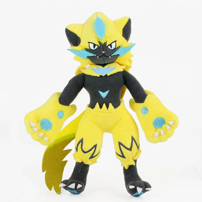 Аниме Greninja Magnezone Zeraora Gliscor pikqchu Poipole Guzzlord Buzzwole Genesect Peluche плюшевые мягкие игрушки Рождественский подарок - Цвет: A-Zeraora-23cm