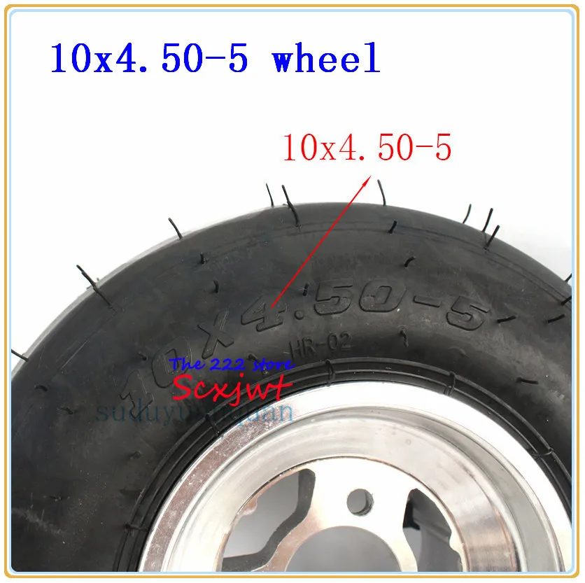 GO KART wheel front 10X4.50-5 Inch Aluminum Alloy Wheel Rim Hub and vacuum tire tyre fits for KARTING ATV UTV Buggy go-kart