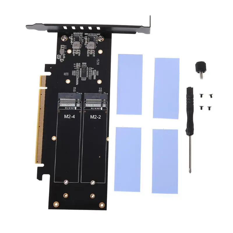 

M.2 X16 to 4X NVME PCIE3.0 GEN3 RAID Card PCI-E VROC CARD RAID NVMEx4 Adapter
