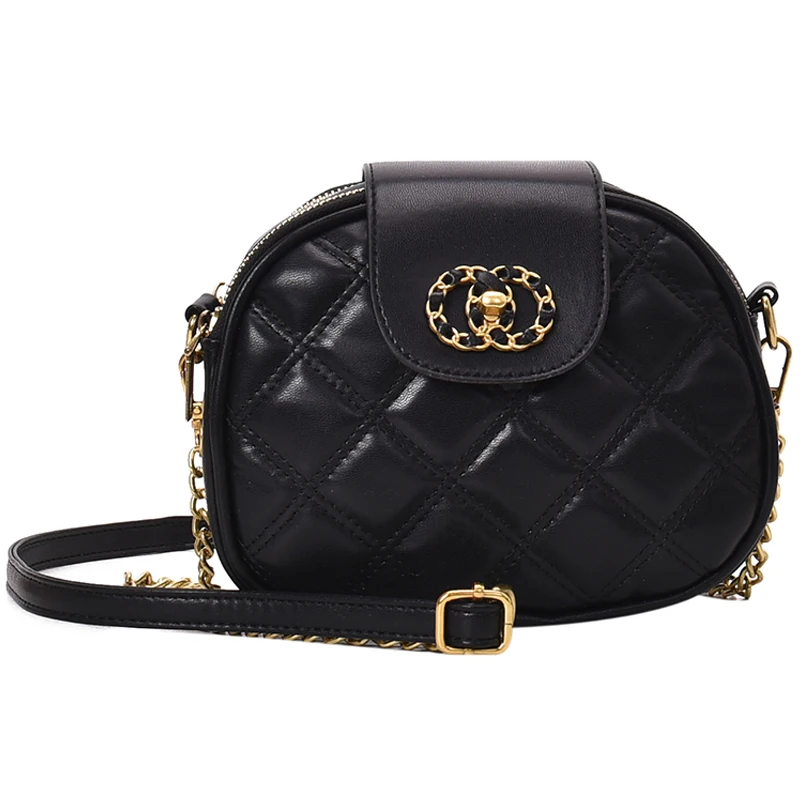 

191215 iVog New Arrival Everyday Ladies Crossbody Messenger Small Handbag Black Red Geometric Quilted Hand Bags for Women 2019