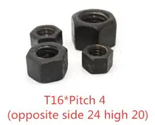  T16-Pitch 4 Trapezoidal screw hexagon nut  Right-hand thread, hexagonal thick nut 