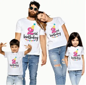 

First Birthday Dad&mom Tshirt Daddy Son T Shirt Mommy Daddy and Baby Kids 1st Birthday Family Matching Clothes Outfit KT-2234