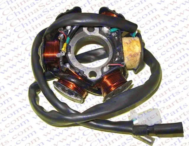 Статор Магнето 6 полюсная катушка 5 проволока GY6 125CC 150CC Taotao Kazuma Baotian Jmstar Jonway Скутер ATV Quad Go Kart Багги запчасти