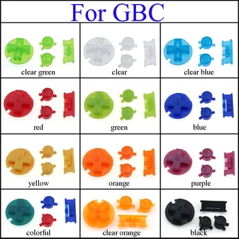 

YuXi Plastic Power ON OFF Buttons Keypads for Gameboy Color GBC Colorful Buttons for GBC D Pads A B Buttons