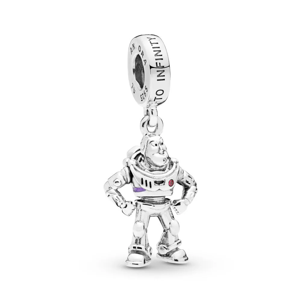 LR PAN New 925 Sterling Silver Flying Elephant Wood Mulan Dangle Charm Beads For Bracelet Jewelry Making Cartoon Character pearl necklace