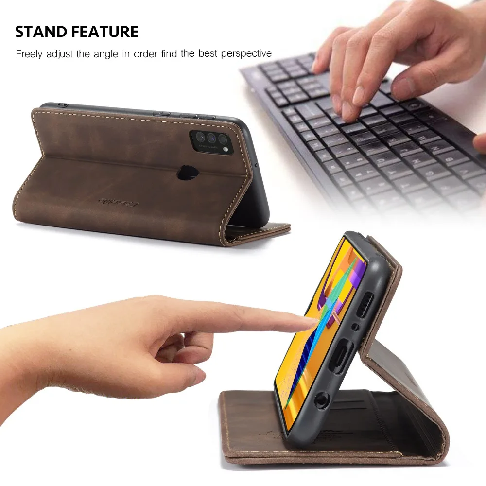 CaseMe Luxury Magnetic Retro Card Slot Stand Flip Cover For Samsung Galaxy M30S M21 Leather Wallet Case For Samsung M31 (14)