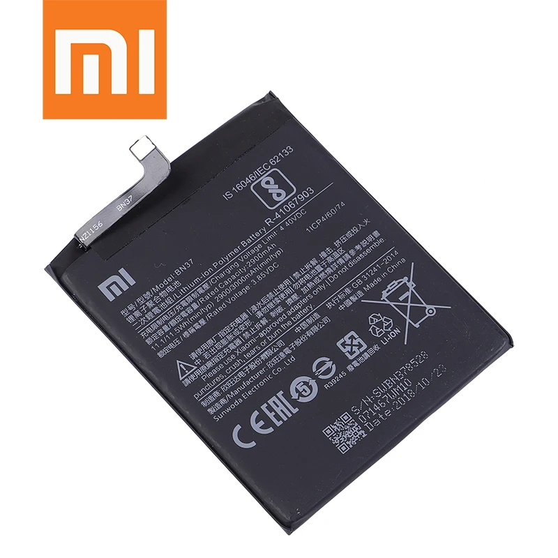 Xiao mi 100% Orginal BN37 3000mAh Battery For Xiaomi Redmi 6 Redmi6 Redmi 6A BN37 Phone Replacement Batteries +Tools 10000mah battery mobile