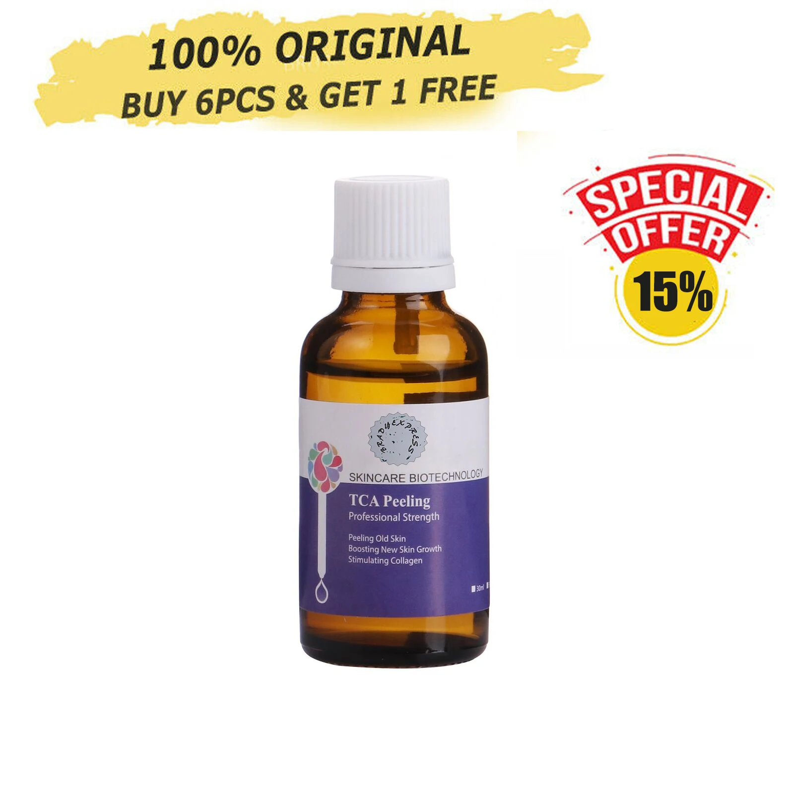 

15% TCA Chemical Skin Peel PEELING ACID Kit ACNE DARK SPOTS TATTOO REMOVAL 30ml FREE SHIPPING