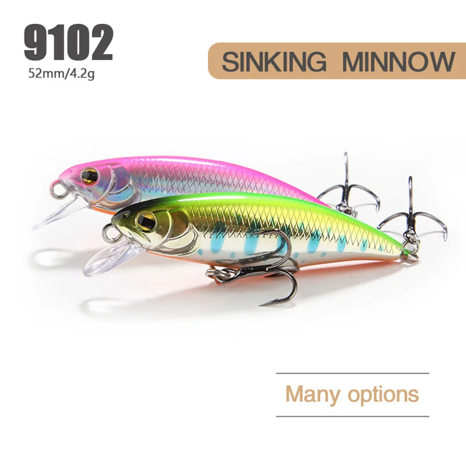 Mini Minnow Fishing Lure 4.2g 4.5g Sinking Bass Wobbler Artificial Hard  Baits jigging Sea Carp Trout Crankbait rock Fishing