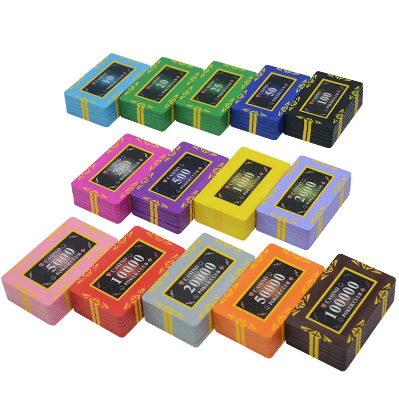 1pc Foreign Trade Hot Poker Chips Set Baccarat Mahjong Solitaire Game Rectangular Clay Table | Спорт и развлечения