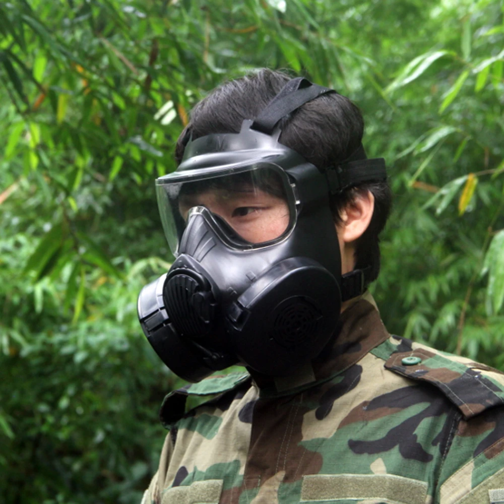 Cosplay CS Airsoft Wargame двойной фильтр вентилятор Защитная аспираторная маска тактическая пота Пыли Полный уход за лицом
