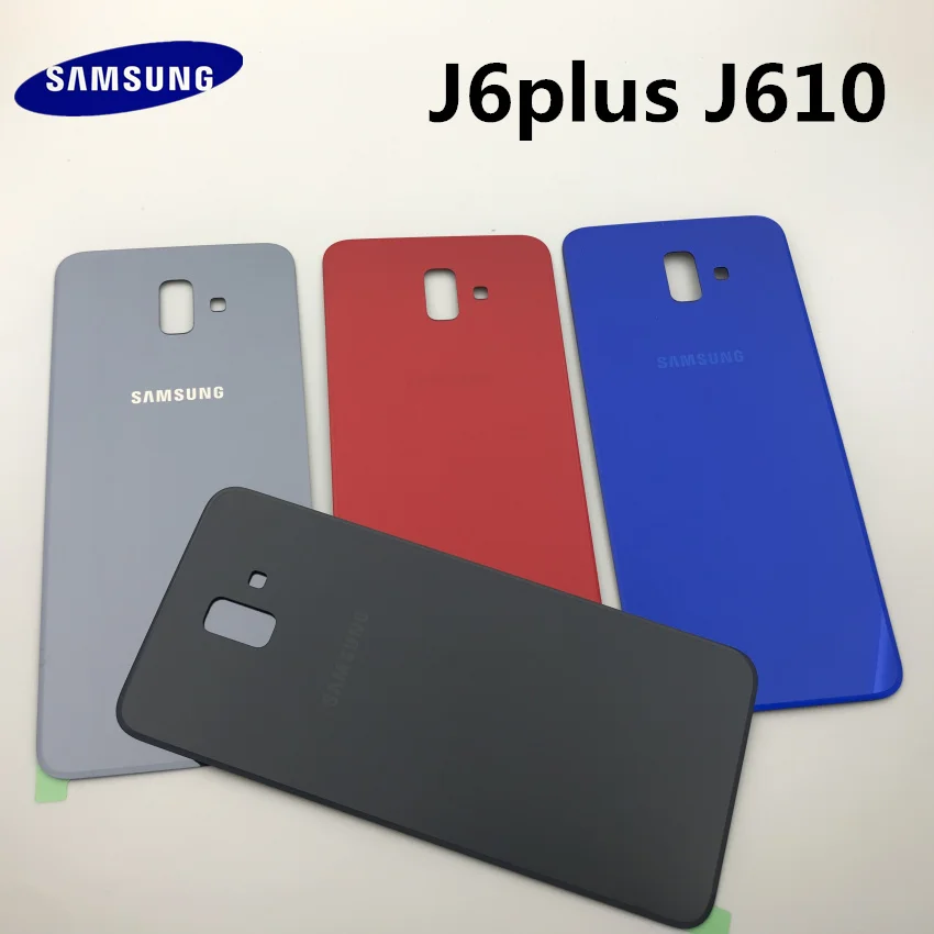 Оригинальный Новый SAMSUNG Galaxy J6 + j6 plus j610 SM-J610F/DS Задняя стеклянная крышка