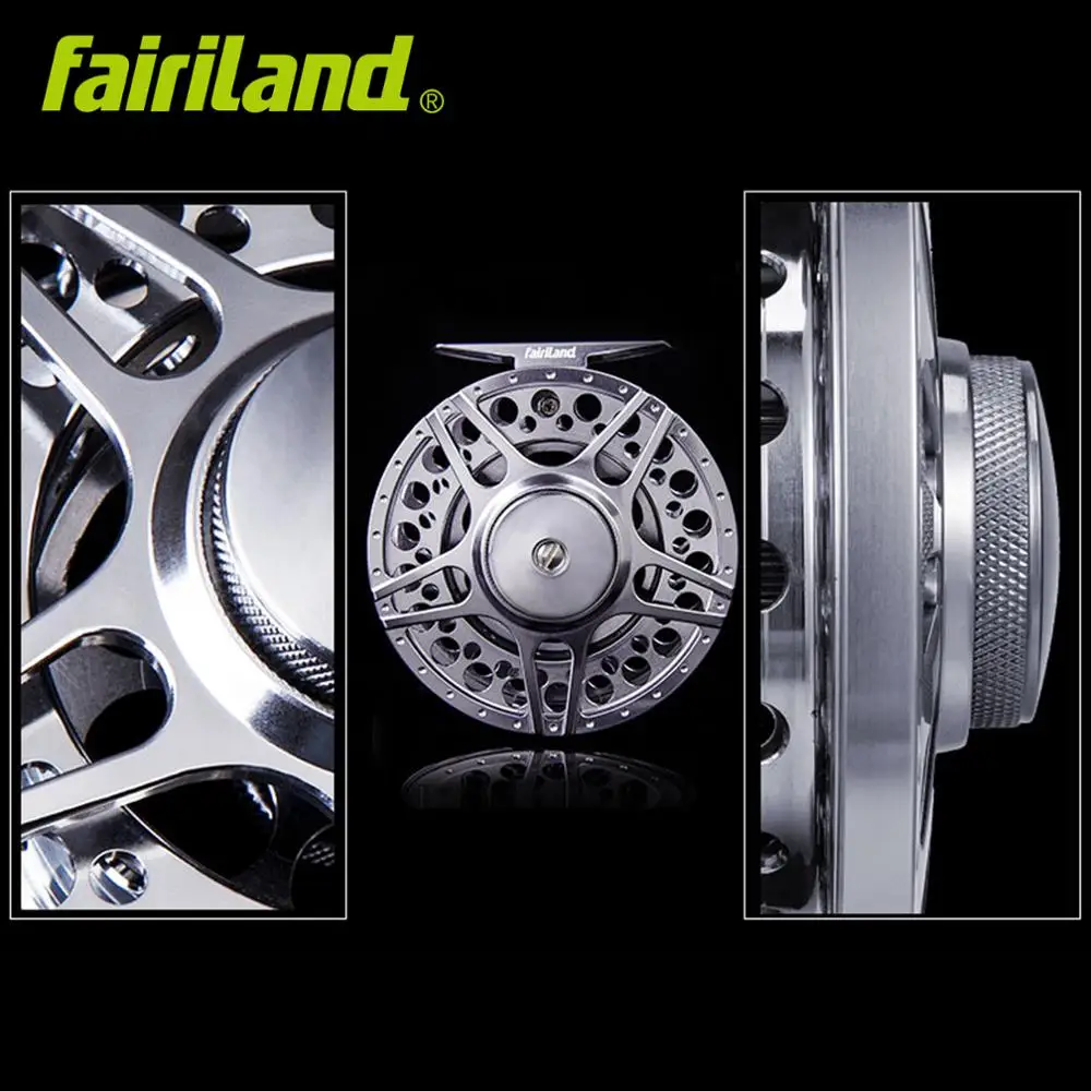1/2 3/4 5/6 7/8 3BB Fly Fishing Reel High Quality CNC Machined Aluminum Fly Reel w/ INCOMING CLICK L/R Hand-Changed