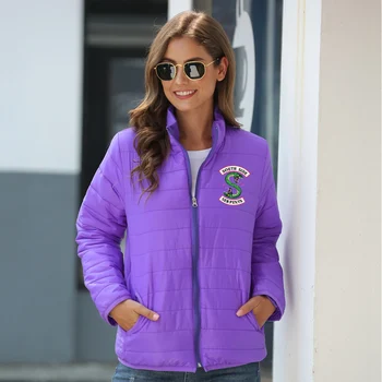 

Riverdale Southside Fashion Printed Down Jackets Sweatshirt Harajuku Round Collar Men/Women Stand collar down jacket
