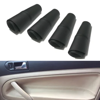 

4pcs for VW Passat B5 1998-2006 car black microfiber leather door panel armrest cover trim protective mat interior accessories
