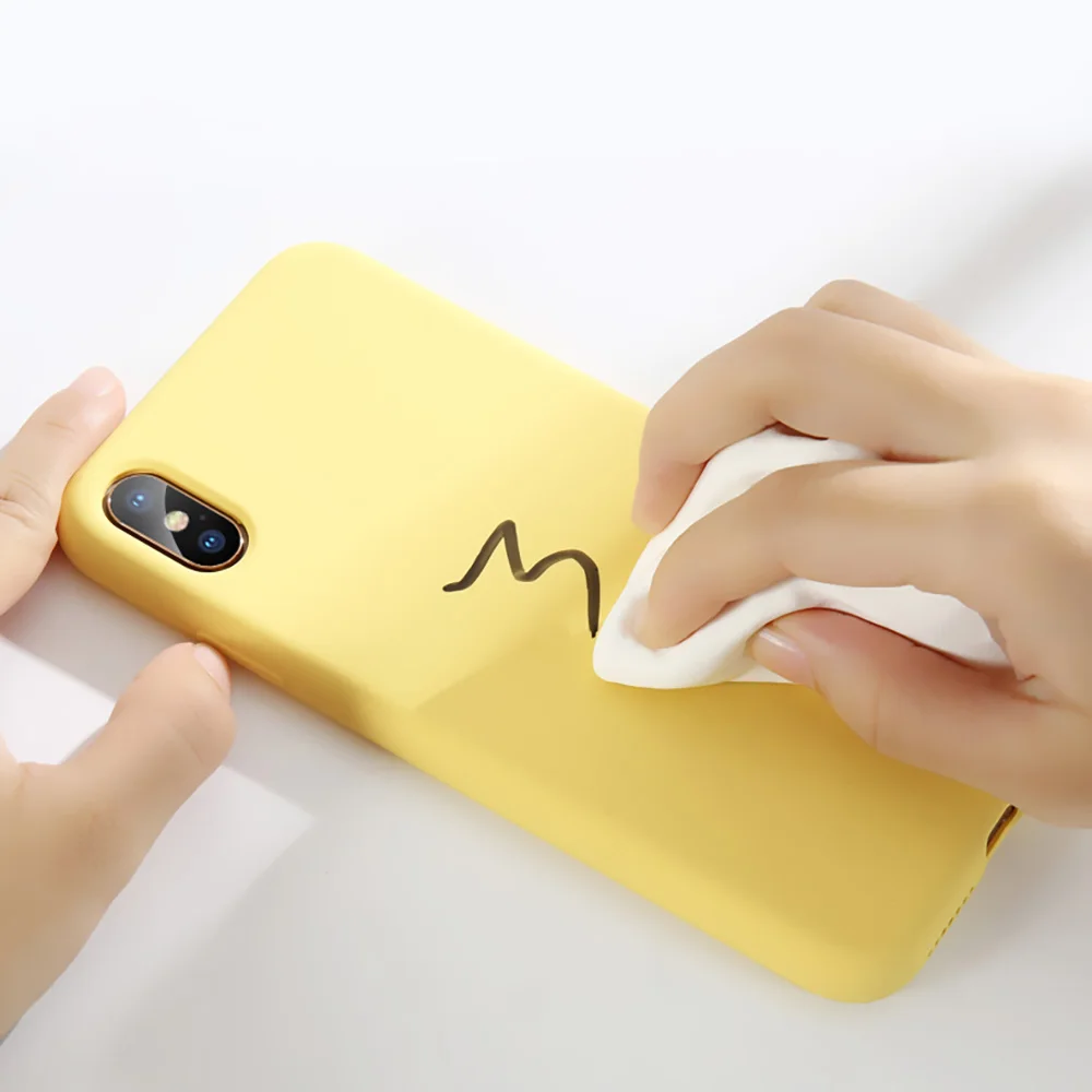 Cases For iPhone 7 8 6s Plus Xs lquid Silicone Original Soft TPU Case For iPhone Xs Max Xr X 11 Pro  Cover Shockproof