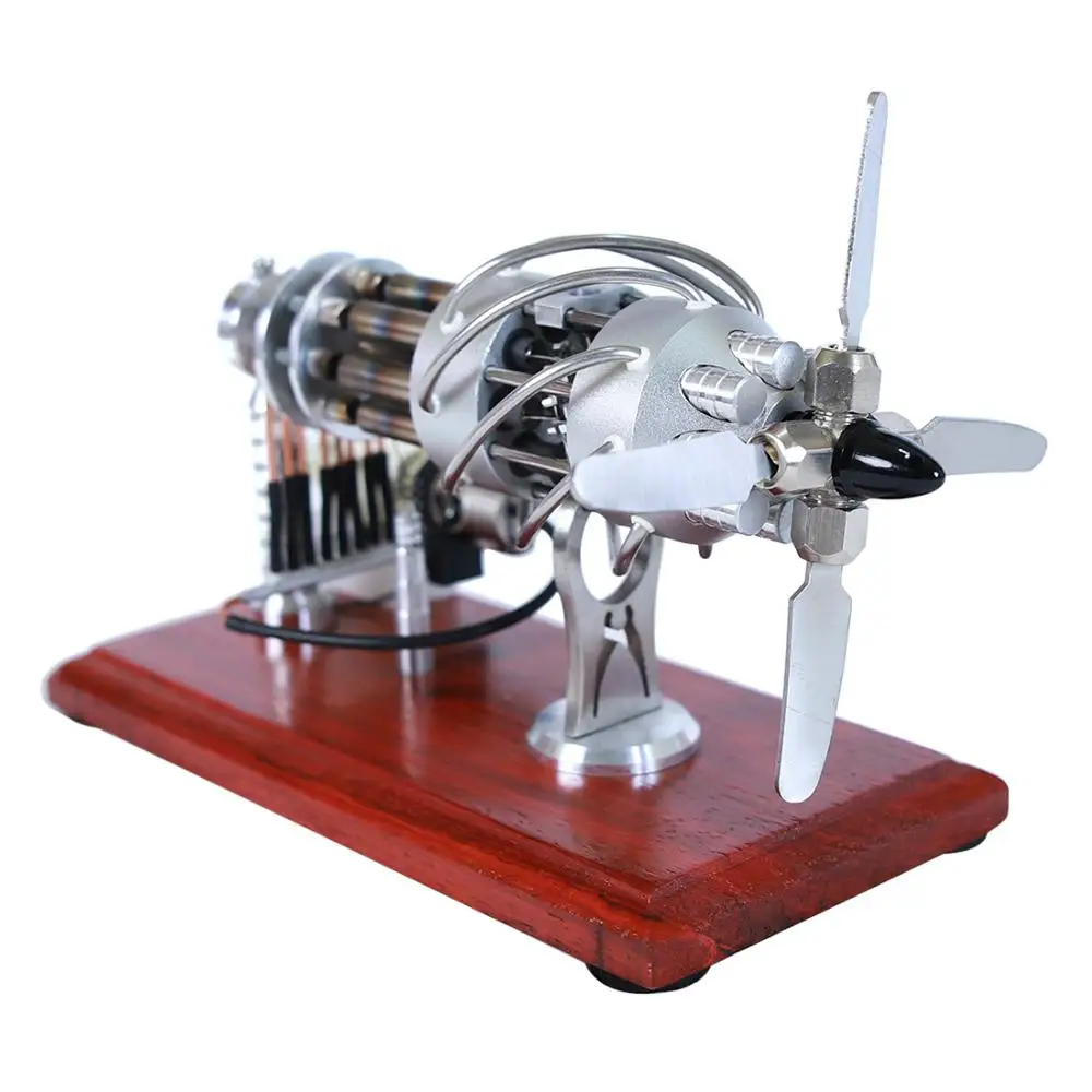 16 Cylinder Stirling Engine Model Swash Plate Glass Hot Cylinder Engine Model Kit 2020 New Arrival