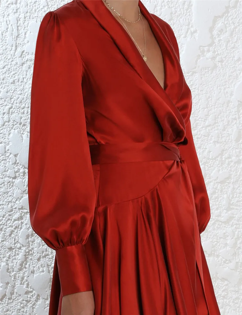 EASYSMALL, женское летнее платье, модное, высокое качество, Vestidos, вечерние, повседневные, Китай, красные, высокая талия, короткий рукав, v-образный вырез, платья