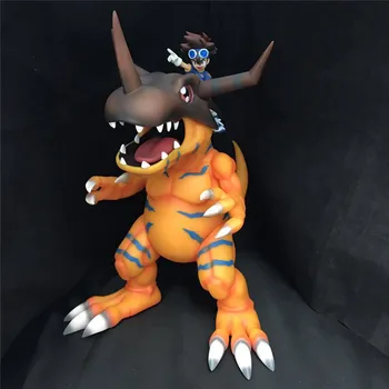 

Japan Anime Digital Monster Greymon & Taichi Yagami Figure Toys 28.5cm