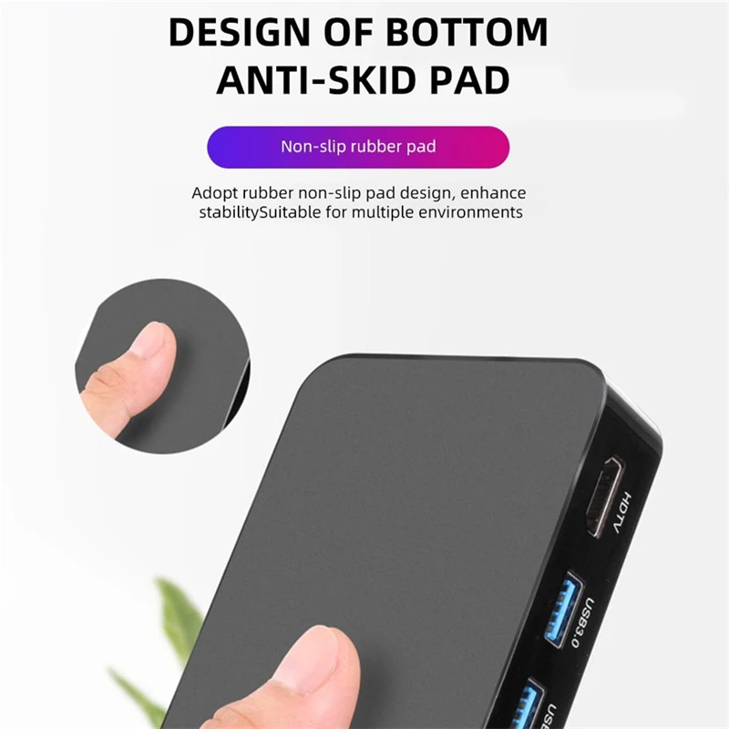 USB Switcher USB 3.1 Type-C USB-C Dock Station For HDMI 2 2XUSB 3.0 Card Reader Adapter PD Card reader multiport converter#E