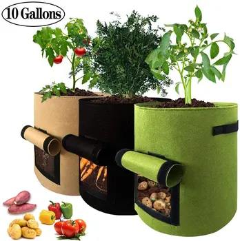 

3 size Plant Grow Bags home garden Potato pot greenhouse Vegetable Growing Bags Moisturizing jardin Vertical Garden Bag seedling