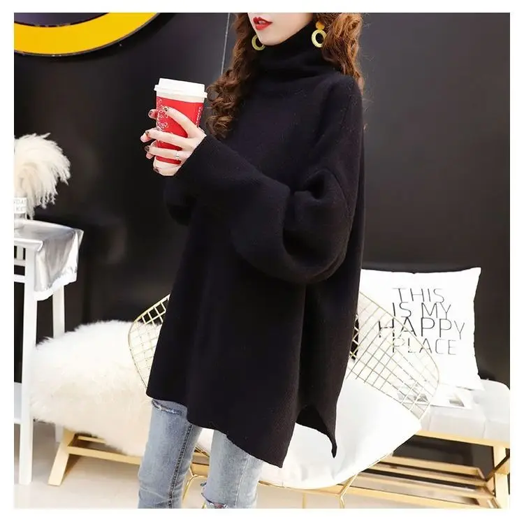 sweaters 4 Весна/осень, женские свитера, компьютерная вязка, свитер, пуловер для женщин, высокая эластичность, одежда с высоким воротом, Свитера для беременных - Цвет: sweaters 4