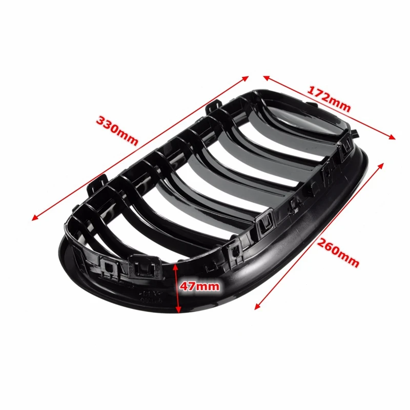 Автомобильная решетка для Bmw E90 Lci 3 серии седан/Грузовик 09-11 гоночная решетка двойной глянец Черный Автомобиль передняя решетка компоненты