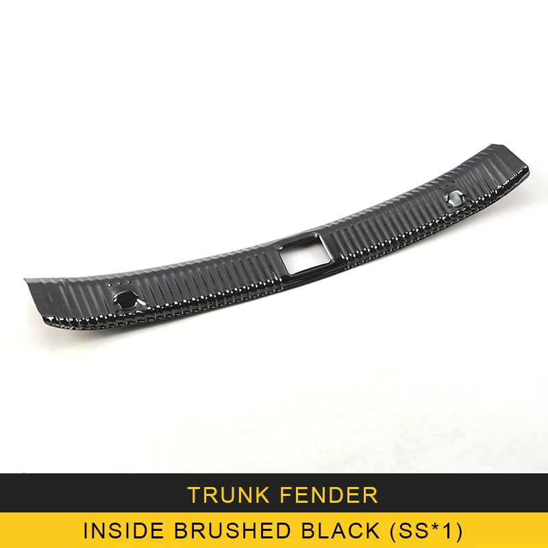inside-Brushed black GELINSI для Mercedes Benz E Class W213- Автомобильный задний бампер Накладка на багажник наклейка Рамка аксессуары для интерьера - Название цвета: inside-Brushed black
