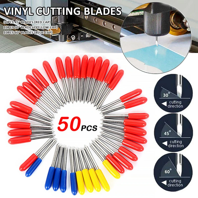 

50pcs 30 45 60° Blades For Cricut Explore Air 2 Vinyl Cut Machines Cut Tools