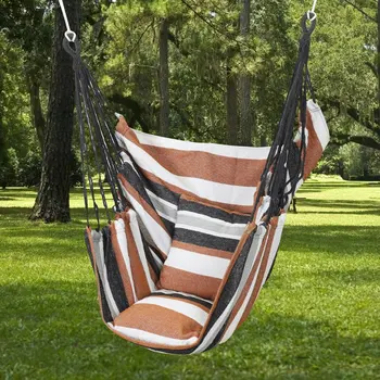 Canvas Hanging Hammock Chair Hanging Rope Swing 2