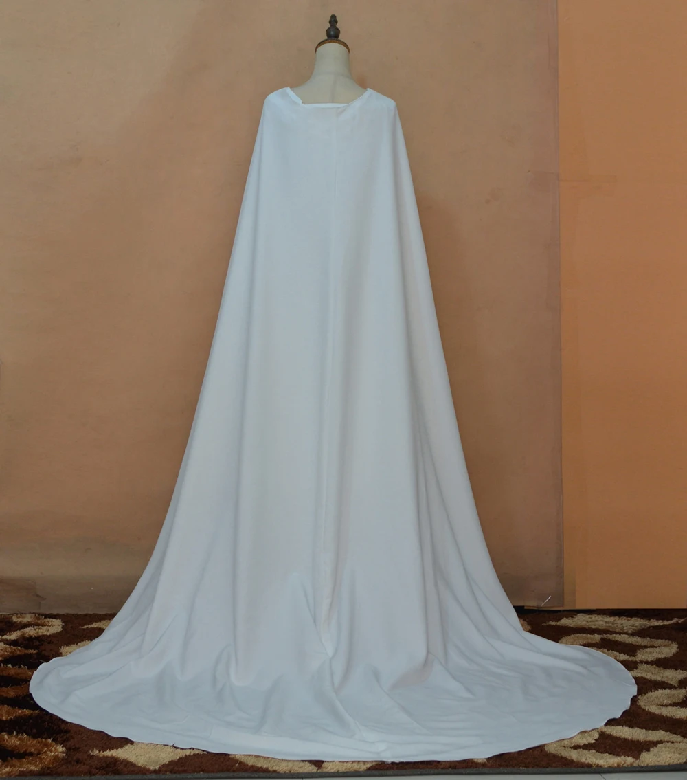 Женское атласное платье трапеция свадебное с длинным рукавом и пиджаком в