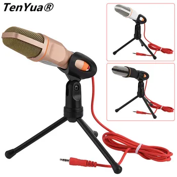 

SF666 Professional Condenser Microphone for computer Laptop Skype Singing Speech Meeting Desktop Studio 3.5mm Microphone