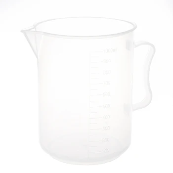 

1000mL Capacity Clear Plastic Graduated Laboratory Measuring Set Beaker