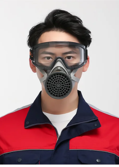 Masque anti-poussière filtrant, 20 pièces, demi-masque facial, respirateur,  anti-poussière de bâtiment industriel, masque à gaz de sécurité - AliExpress