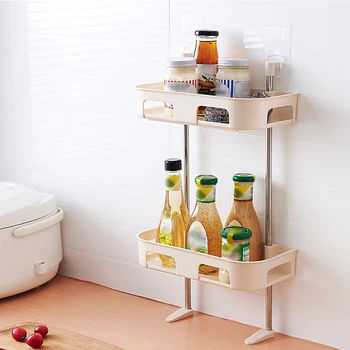 

1pcs Suction Cup Corner Shower Shelf Storage Rack Punching Double Layer Storage Rack For Bathroom Toilet Organize Double Layer