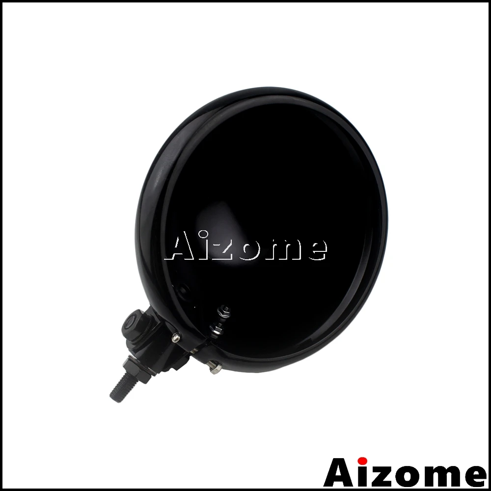 Glossy Black Универсальный мотоциклетный 5,7" головной светильник лампа ведро корпус для Harley Dyna Sportster XL FXD на заказ 5-3/4" светодиодный корпус фары - Цвет: Glossy Black