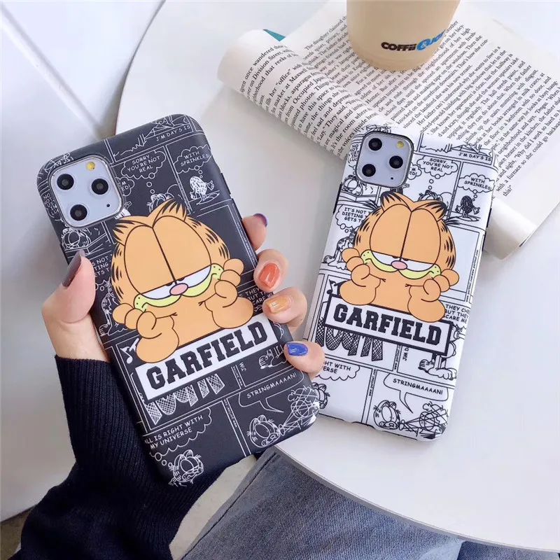 Чехол для телефона с изображением кота Гарфилда для iPhone 6, 6s, X, XR, XS, MAX, 8, 7 Plus, Мягкая силиконовая задняя крышка для iPhone 11, Pro, max, Coque, Fundas