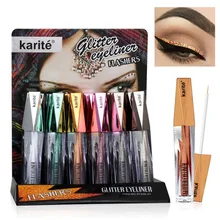 Легко Цвет Шиммер с изображениями искрящихся влажным блеском подводка для глаз Цветной жидкая подводка для глаз стойкая Водонепроницаемый устойчивый к пятнам