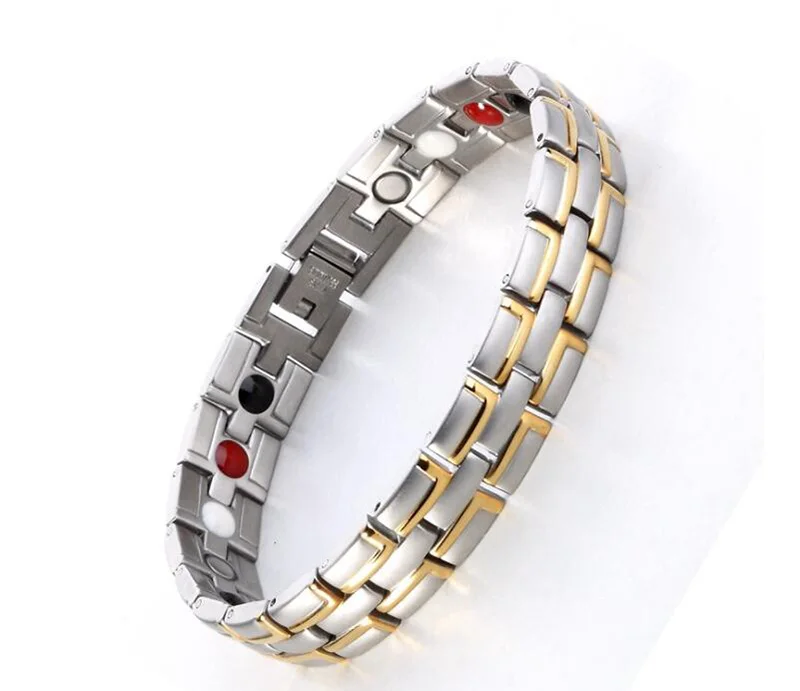 Исцеление пихты Магнитный титановый био энергетический браслет для мужчин женщин кровяное давление аксессуар серебряные браслеты