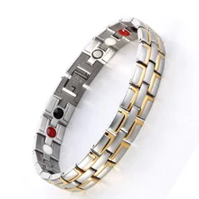 Исцеление пихты Магнитный титановый био энергетический браслет для мужчин женщин кровяное давление аксессуар серебряные браслеты